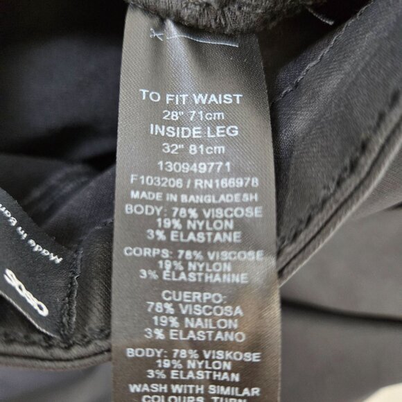 ASOS Black Coated High Rise Flare Jeans Size 28 - Picture 4 of 6